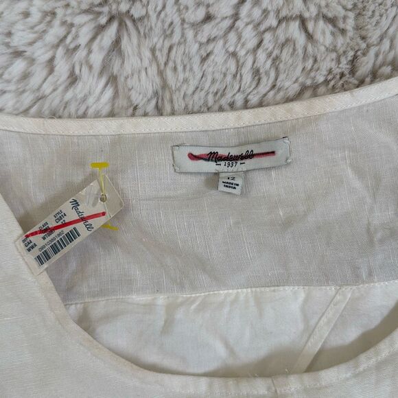 Madewell Eyelet Overlay Open Back Sleeveless Dress Size 12 - Picture 5 of 8